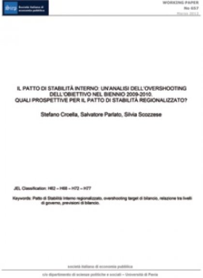 Il patto di stabilità interno: un’analisi dell’overshooting dell’obiettivo nel biennio 2009-2010