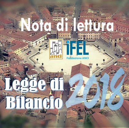 Legge di Bilancio 2018. La nota di lettura ANCI-IFEL